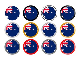 Australia state flag in globes