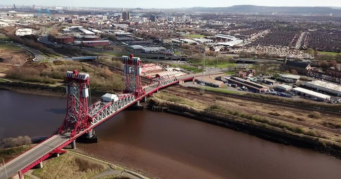 The Newport Bridge that spans the River Tees between Stockton on Tees and Middlesbrough