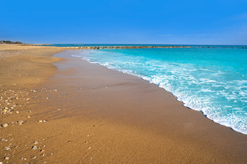 Fototapeta na wymiar Vinaroz Playa del Forti beach in Castellon