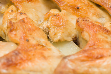 pieces of delicious fragrant chicken