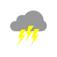 Cloud icon with lightning