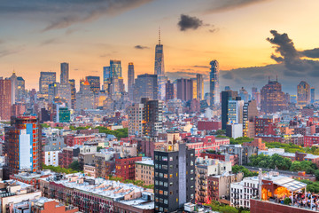 Fototapeta na wymiar New York, New York, USA downtown city skyline