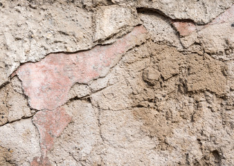 Cracks in the concrete wall