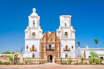 Mission San Xavier del Bac in Tucson, Arizona, USA