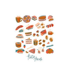 Ketogenic meals vector set