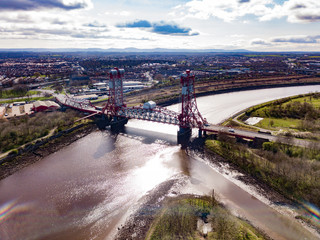The Newport Bridge that connects Middlesbrough and Stockton on Tees and bridges the River Tees in...