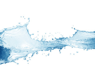 Water splash isolated on white background,water