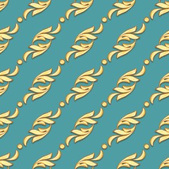 Obraz premium Seamless luxury pattern with golden decorative elements