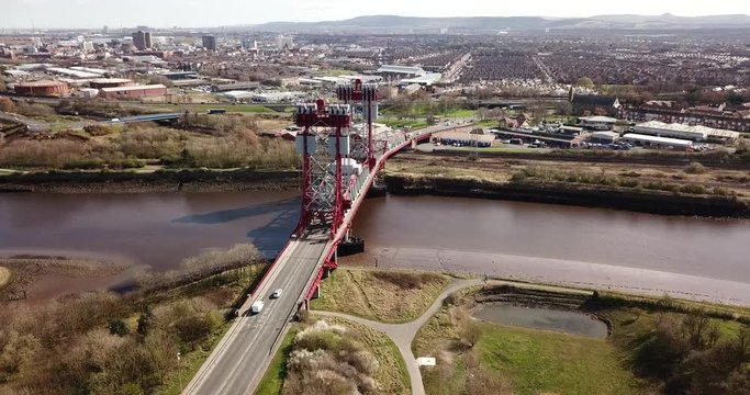 The Teesside Newport Bridge which spans the River Tees between Middlesbrough and Stockton on Tees