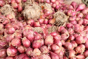 Shallots at the market