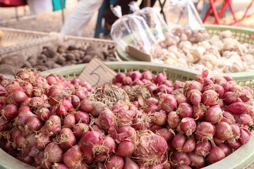Shallots at the market