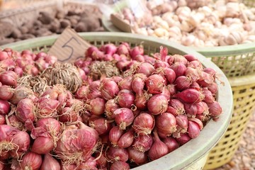 Shallots at the market