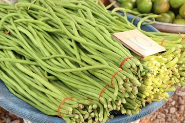 Long beans at market