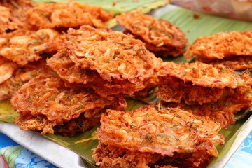 Fried fish cake at street food