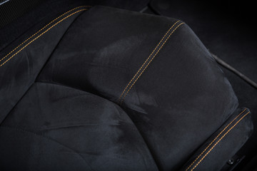 Close up of car seat