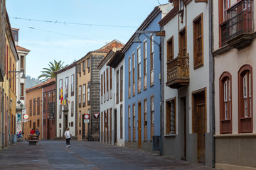 Naklejka na ściany i meble Santa Cruz, Canary Islands, Spain. 02-28-2019. House in Santa Cruz, at Tenerife, Canary Islands, Spain.