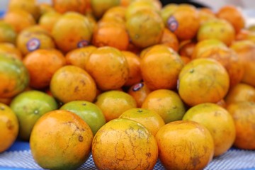 Orange fruit at street food