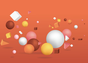 3d figures realistic vector primitives