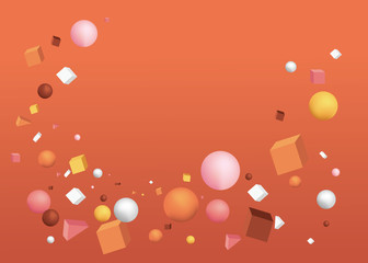 3d figures realistic vector primitives