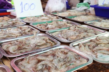fresh shrimp at street food