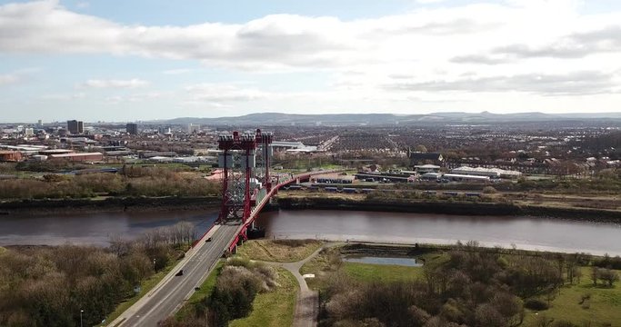 The Teesside Newport Bridge which spans the River Tees between Middlesbrough and Stockton on Tees