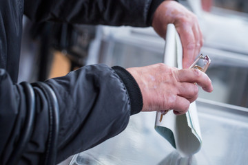 Illustrative image of the election in a democratic society. Elections in Ukraine. The process of...