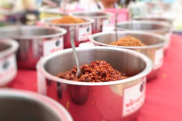 chili paste at street food