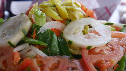 Colorful variety salad food