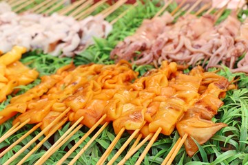 Grilled squid at street food