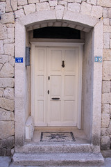 old windows and ancient wall in Turkey