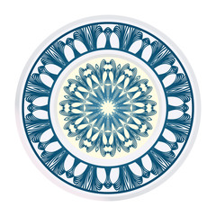 Relaxing Floral Mandala Ornament. Vector Illustration. Print For Modern Yoga Interiors Design, Wallpaper, Textile Industry