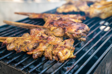 Chicken breast grilled with smoke
