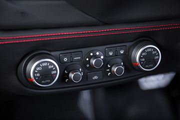 Air conditioning controls in sports car