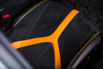 Close up of car seat