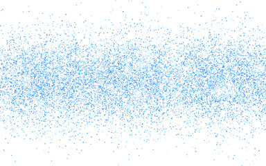 Blue glitter sparkle on a transparent background. Blue vibrant background with twinkle lights. Vector illustration