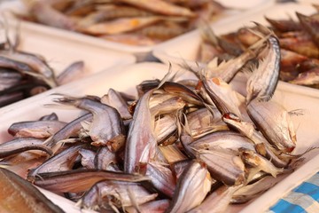 Dried fish at the market