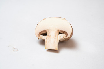 mushrooms on a plain white table