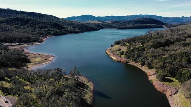 Flying over Hennessy Lake