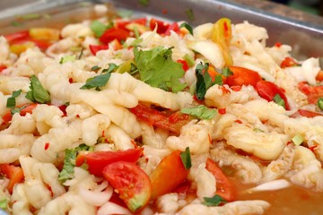 salad spicy at street food