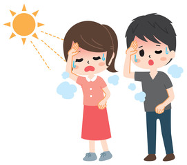 young person with heat stroke