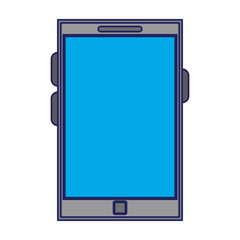 Smartphone mobile technology blue lines