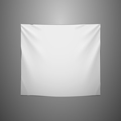 Cloth banner. Illustration isolated on white background.