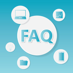 FAQ (Frequently Asked Questions) business concept- vector illustration