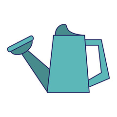 Water can garden utensil blue lines