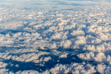 Clouds sky looking from the plane