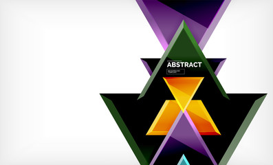 Obraz premium Triangular low poly background design, multicolored triangles