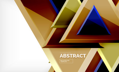 Tech futuristic geometric 3d shapes, minimal abstract background