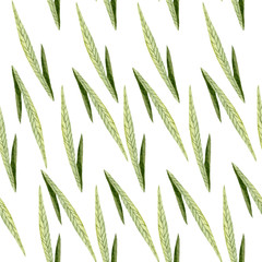 Watercolor seamless texture of leaves