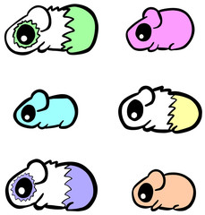 Cute Simple Illustration Vector of Rodent Guinea Pig Hamster