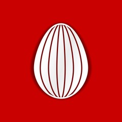 Easter Egg. Template for laser cutting, wood carving, paper cut and printing. 